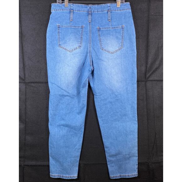 Chelsea & Violet Womens Jeans Blue Button Fly Cropped Capris Stretch 29 - Picture 10 of 12